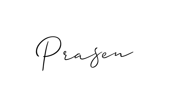 Prasen stylish signature style. Best Handwritten Sign (Allison_Script) for my name. Handwritten Signature Collection Ideas for my name Prasen. Prasen signature style 2 images and pictures png