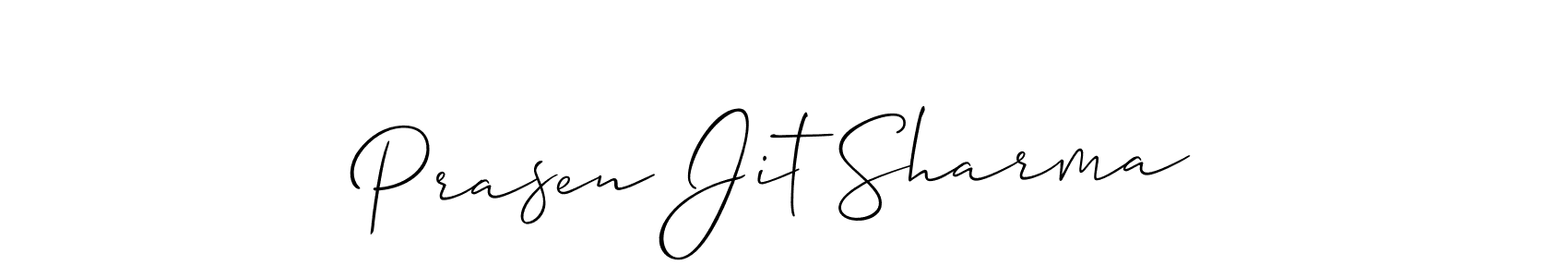 How to make Prasen Jit Sharma signature? Allison_Script is a professional autograph style. Create handwritten signature for Prasen Jit Sharma name. Prasen Jit Sharma signature style 2 images and pictures png