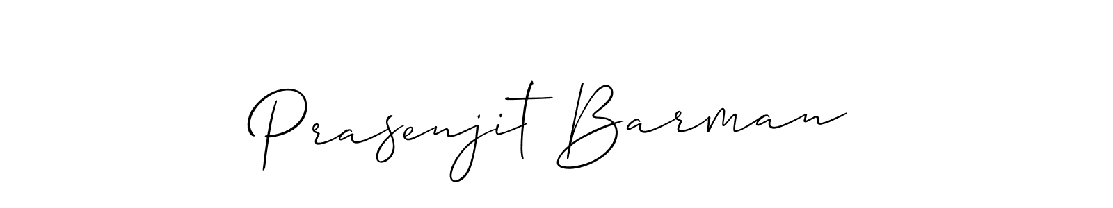 Create a beautiful signature design for name Prasenjit Barman. With this signature (Allison_Script) fonts, you can make a handwritten signature for free. Prasenjit Barman signature style 2 images and pictures png
