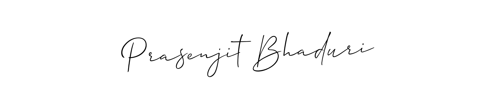 Design your own signature with our free online signature maker. With this signature software, you can create a handwritten (Allison_Script) signature for name Prasenjit Bhaduri. Prasenjit Bhaduri signature style 2 images and pictures png