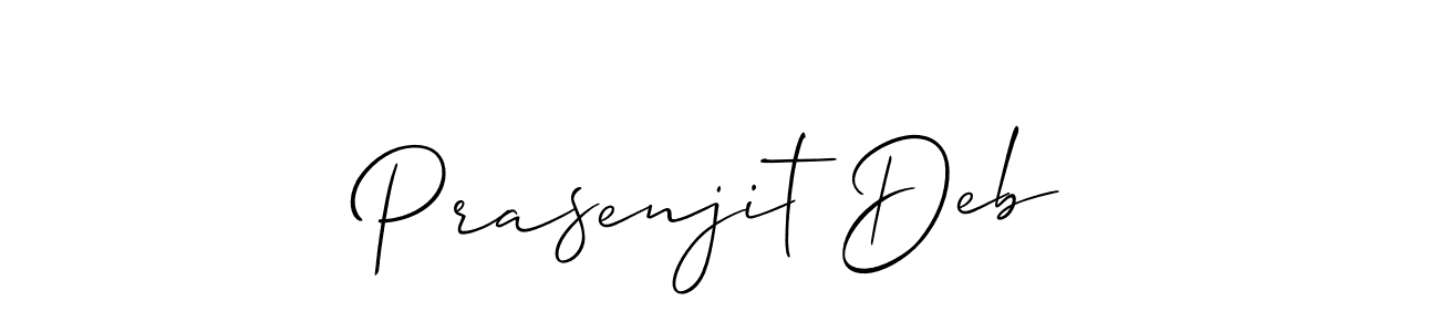 Prasenjit Deb stylish signature style. Best Handwritten Sign (Allison_Script) for my name. Handwritten Signature Collection Ideas for my name Prasenjit Deb. Prasenjit Deb signature style 2 images and pictures png