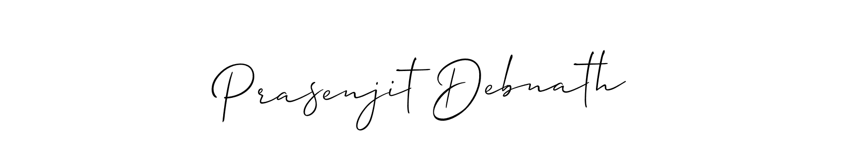 Create a beautiful signature design for name Prasenjit Debnath. With this signature (Allison_Script) fonts, you can make a handwritten signature for free. Prasenjit Debnath signature style 2 images and pictures png