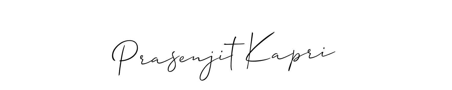 Make a beautiful signature design for name Prasenjit Kapri. With this signature (Allison_Script) style, you can create a handwritten signature for free. Prasenjit Kapri signature style 2 images and pictures png