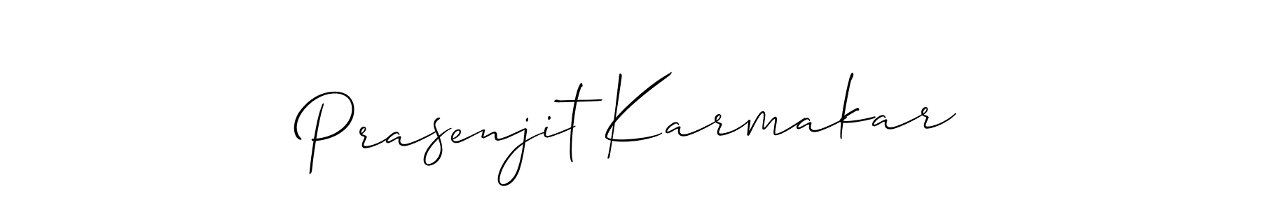 It looks lik you need a new signature style for name Prasenjit Karmakar. Design unique handwritten (Allison_Script) signature with our free signature maker in just a few clicks. Prasenjit Karmakar signature style 2 images and pictures png