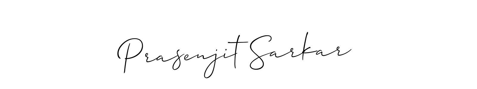 Allison_Script is a professional signature style that is perfect for those who want to add a touch of class to their signature. It is also a great choice for those who want to make their signature more unique. Get Prasenjit Sarkar name to fancy signature for free. Prasenjit Sarkar signature style 2 images and pictures png