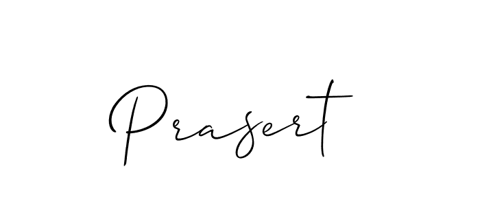 The best way (Allison_Script) to make a short signature is to pick only two or three words in your name. The name Prasert include a total of six letters. For converting this name. Prasert signature style 2 images and pictures png