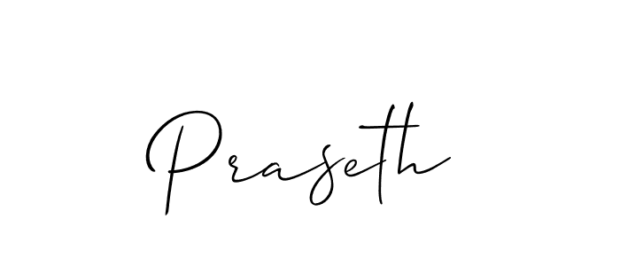 The best way (Allison_Script) to make a short signature is to pick only two or three words in your name. The name Praseth include a total of six letters. For converting this name. Praseth signature style 2 images and pictures png