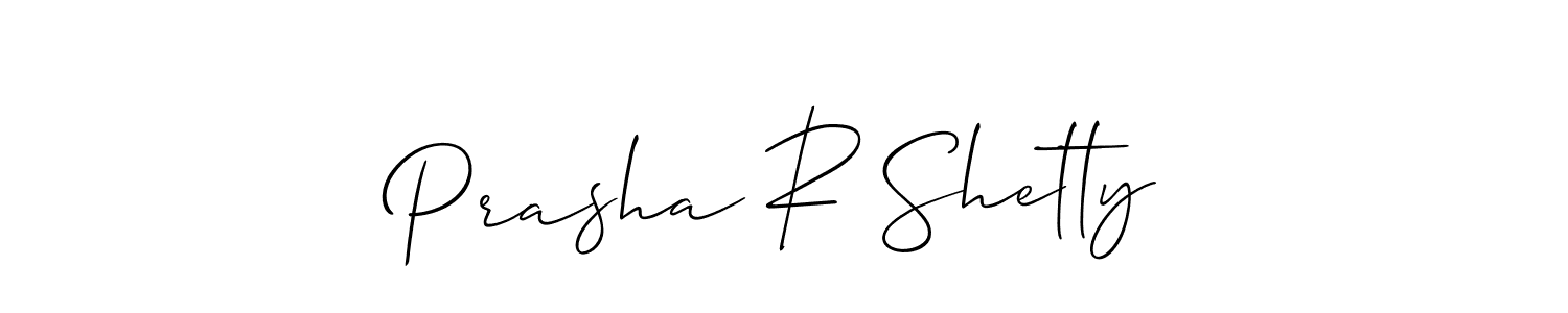 Make a beautiful signature design for name Prasha R Shetty. With this signature (Allison_Script) style, you can create a handwritten signature for free. Prasha R Shetty signature style 2 images and pictures png