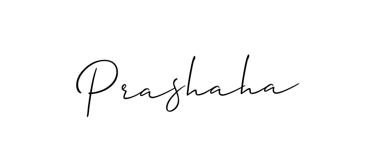 How to make Prashaha signature? Allison_Script is a professional autograph style. Create handwritten signature for Prashaha name. Prashaha signature style 2 images and pictures png