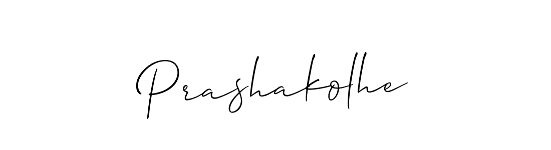 Create a beautiful signature design for name Prashakolhe. With this signature (Allison_Script) fonts, you can make a handwritten signature for free. Prashakolhe signature style 2 images and pictures png