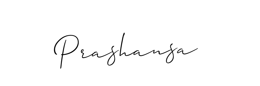 Prashansa stylish signature style. Best Handwritten Sign (Allison_Script) for my name. Handwritten Signature Collection Ideas for my name Prashansa. Prashansa signature style 2 images and pictures png