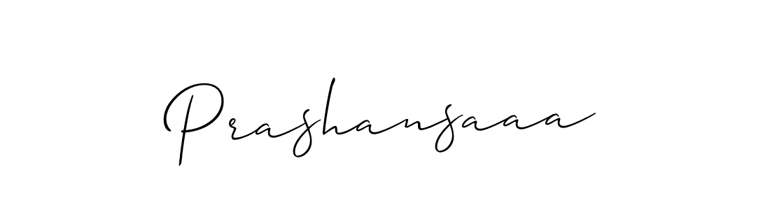 You should practise on your own different ways (Allison_Script) to write your name (Prashansaaa) in signature. don't let someone else do it for you. Prashansaaa signature style 2 images and pictures png
