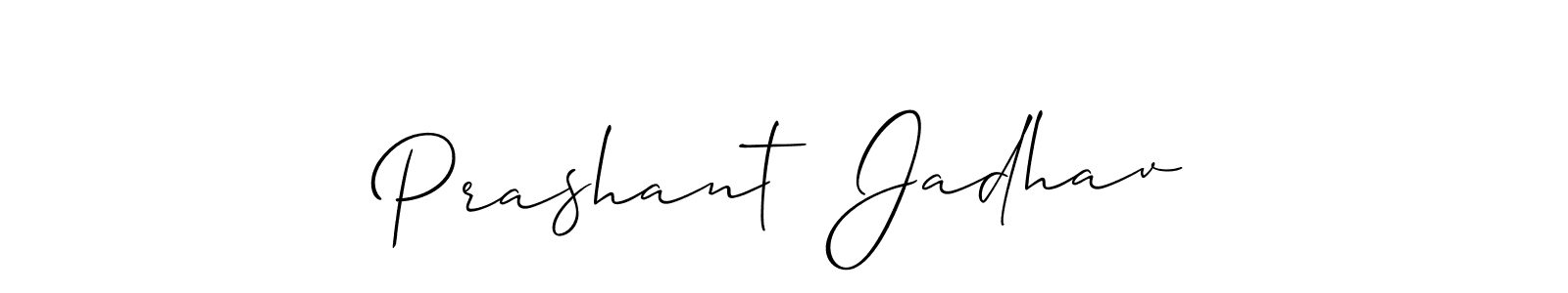Similarly Allison_Script is the best handwritten signature design. Signature creator online .You can use it as an online autograph creator for name Prashant  Jadhav. Prashant  Jadhav signature style 2 images and pictures png