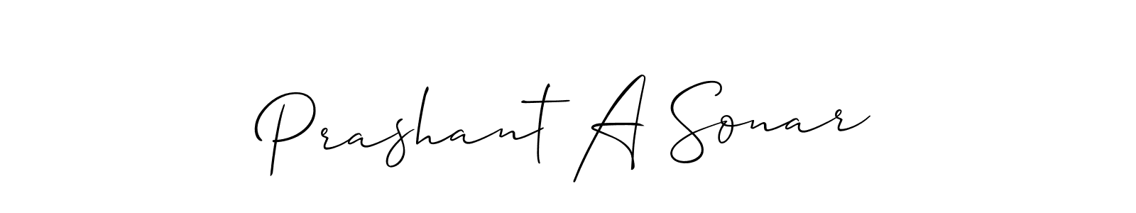 Create a beautiful signature design for name Prashant A Sonar. With this signature (Allison_Script) fonts, you can make a handwritten signature for free. Prashant A Sonar signature style 2 images and pictures png