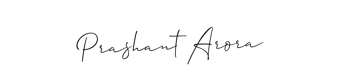 It looks lik you need a new signature style for name Prashant Arora. Design unique handwritten (Allison_Script) signature with our free signature maker in just a few clicks. Prashant Arora signature style 2 images and pictures png