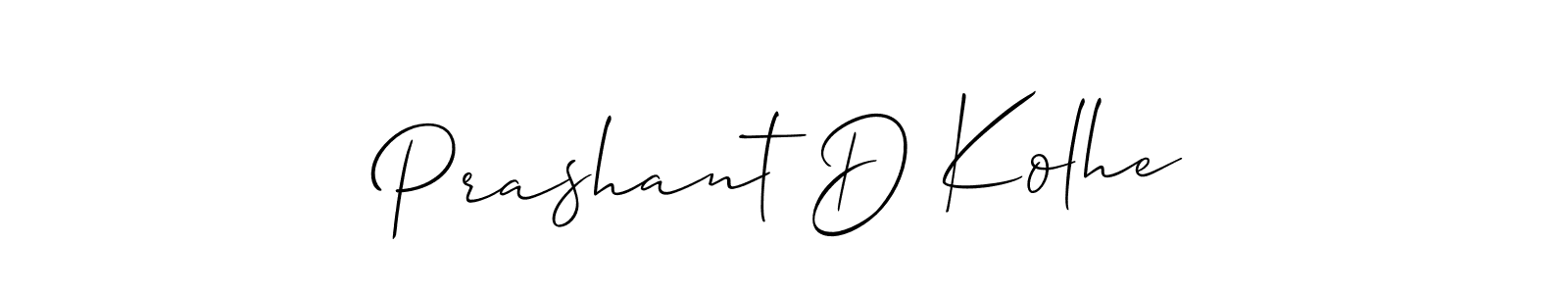 Allison_Script is a professional signature style that is perfect for those who want to add a touch of class to their signature. It is also a great choice for those who want to make their signature more unique. Get Prashant D Kolhe name to fancy signature for free. Prashant D Kolhe signature style 2 images and pictures png