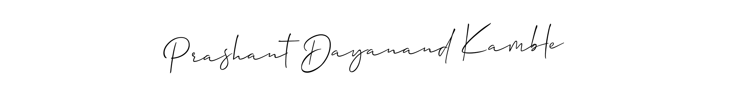 Allison_Script is a professional signature style that is perfect for those who want to add a touch of class to their signature. It is also a great choice for those who want to make their signature more unique. Get Prashant Dayanand Kamble name to fancy signature for free. Prashant Dayanand Kamble signature style 2 images and pictures png