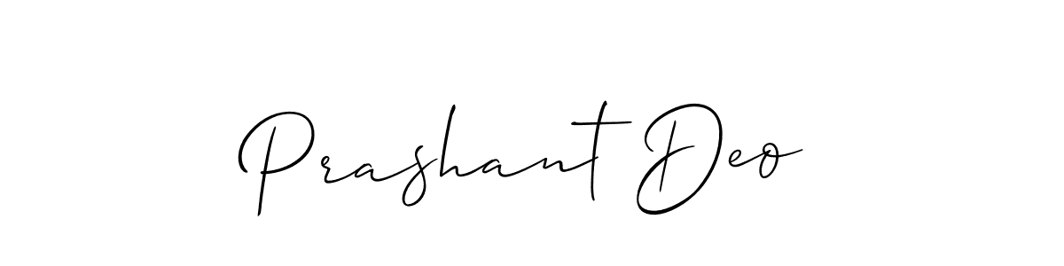 Also we have Prashant Deo name is the best signature style. Create professional handwritten signature collection using Allison_Script autograph style. Prashant Deo signature style 2 images and pictures png