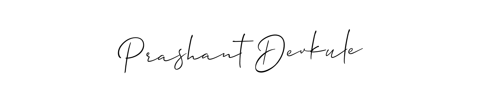 Prashant Devkule stylish signature style. Best Handwritten Sign (Allison_Script) for my name. Handwritten Signature Collection Ideas for my name Prashant Devkule. Prashant Devkule signature style 2 images and pictures png
