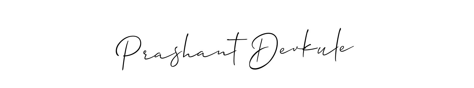 Design your own signature with our free online signature maker. With this signature software, you can create a handwritten (Allison_Script) signature for name Prashant Devkule. Prashant Devkule signature style 2 images and pictures png