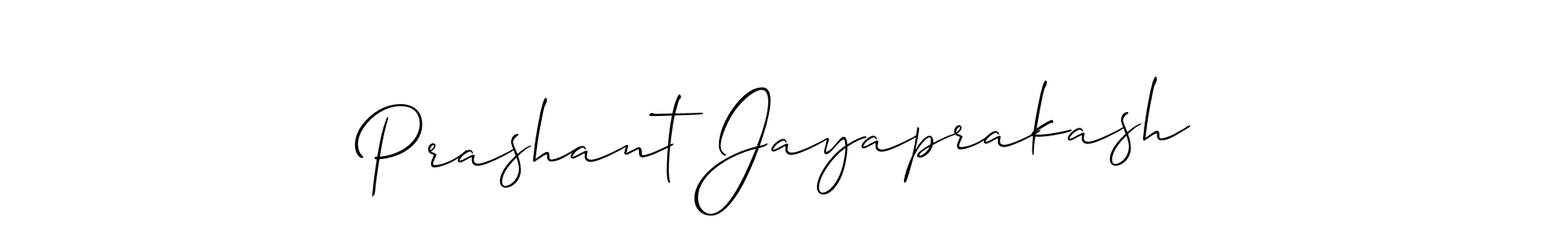 Allison_Script is a professional signature style that is perfect for those who want to add a touch of class to their signature. It is also a great choice for those who want to make their signature more unique. Get Prashant Jayaprakash name to fancy signature for free. Prashant Jayaprakash signature style 2 images and pictures png