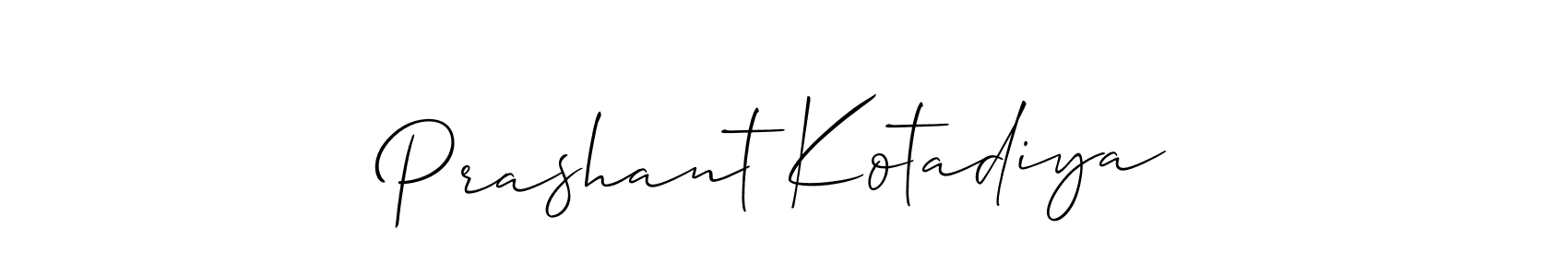 Similarly Allison_Script is the best handwritten signature design. Signature creator online .You can use it as an online autograph creator for name Prashant Kotadiya. Prashant Kotadiya signature style 2 images and pictures png