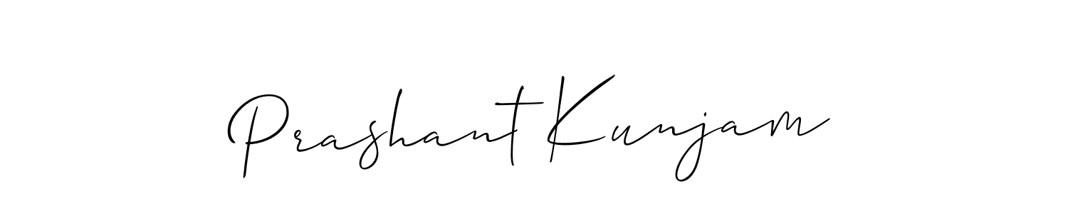 Create a beautiful signature design for name Prashant Kunjam. With this signature (Allison_Script) fonts, you can make a handwritten signature for free. Prashant Kunjam signature style 2 images and pictures png