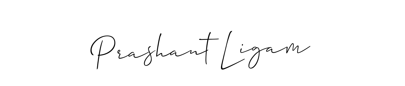 Make a beautiful signature design for name Prashant Ligam. With this signature (Allison_Script) style, you can create a handwritten signature for free. Prashant Ligam signature style 2 images and pictures png