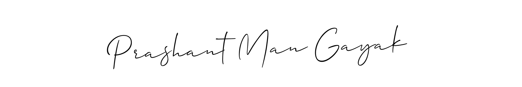 Make a beautiful signature design for name Prashant Man Gayak. With this signature (Allison_Script) style, you can create a handwritten signature for free. Prashant Man Gayak signature style 2 images and pictures png