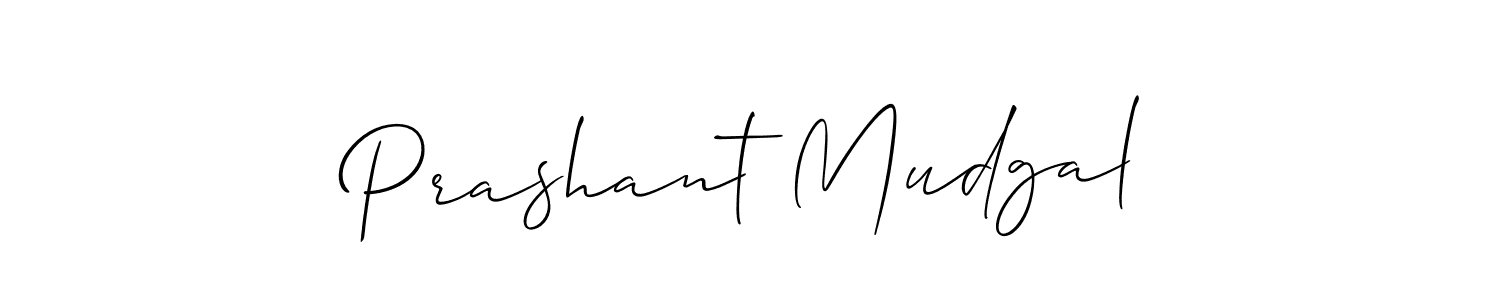How to make Prashant Mudgal name signature. Use Allison_Script style for creating short signs online. This is the latest handwritten sign. Prashant Mudgal signature style 2 images and pictures png