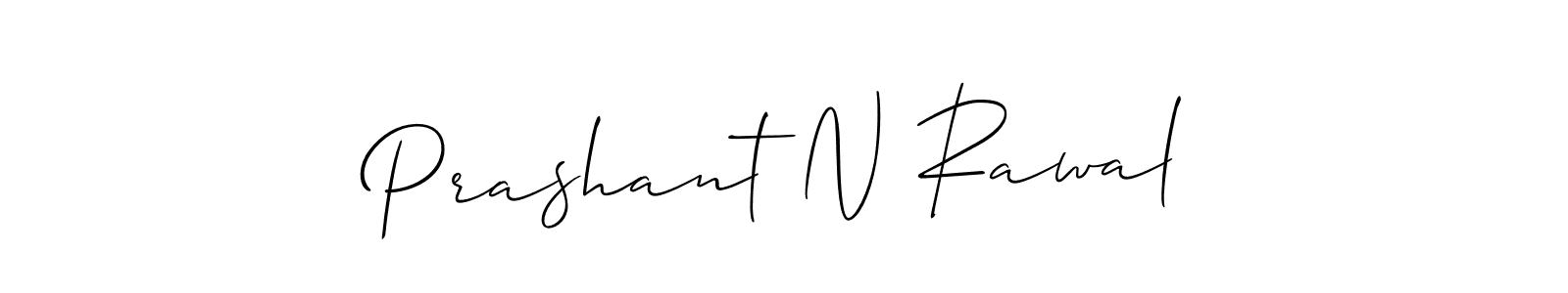 Allison_Script is a professional signature style that is perfect for those who want to add a touch of class to their signature. It is also a great choice for those who want to make their signature more unique. Get Prashant N Rawal name to fancy signature for free. Prashant N Rawal signature style 2 images and pictures png