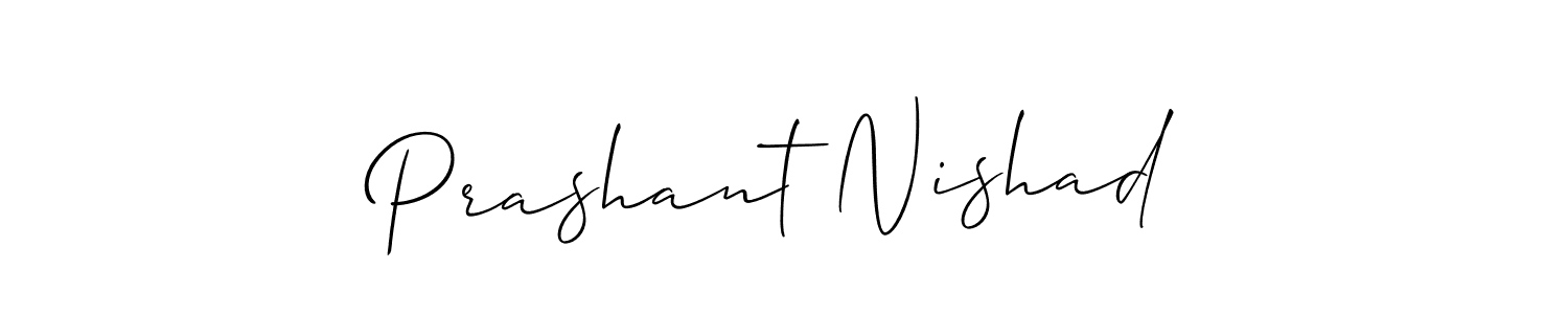 Prashant Nishad stylish signature style. Best Handwritten Sign (Allison_Script) for my name. Handwritten Signature Collection Ideas for my name Prashant Nishad. Prashant Nishad signature style 2 images and pictures png