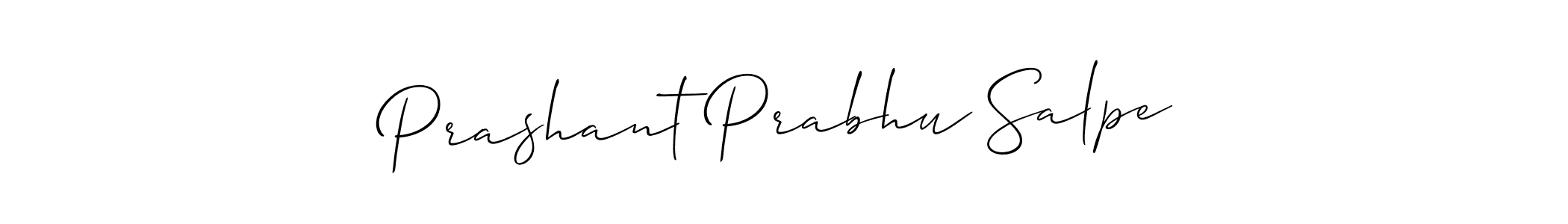 The best way (Allison_Script) to make a short signature is to pick only two or three words in your name. The name Prashant Prabhu Salpe include a total of six letters. For converting this name. Prashant Prabhu Salpe signature style 2 images and pictures png