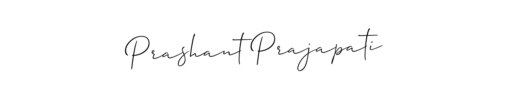 The best way (Allison_Script) to make a short signature is to pick only two or three words in your name. The name Prashant Prajapati include a total of six letters. For converting this name. Prashant Prajapati signature style 2 images and pictures png