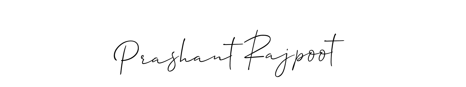 The best way (Allison_Script) to make a short signature is to pick only two or three words in your name. The name Prashant Rajpoot include a total of six letters. For converting this name. Prashant Rajpoot signature style 2 images and pictures png