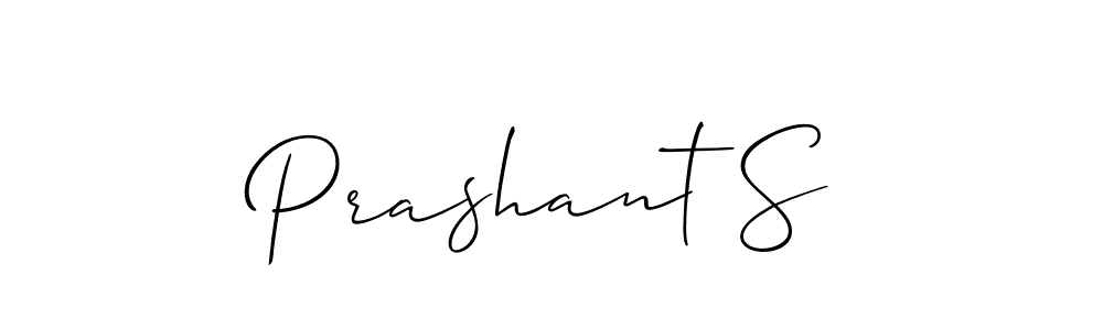 The best way (Allison_Script) to make a short signature is to pick only two or three words in your name. The name Prashant S include a total of six letters. For converting this name. Prashant S signature style 2 images and pictures png