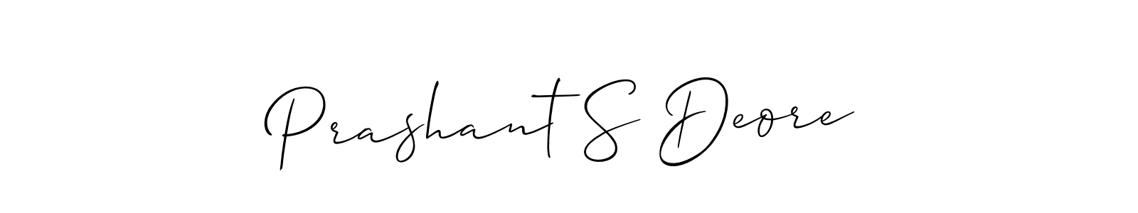 Also we have Prashant S Deore name is the best signature style. Create professional handwritten signature collection using Allison_Script autograph style. Prashant S Deore signature style 2 images and pictures png