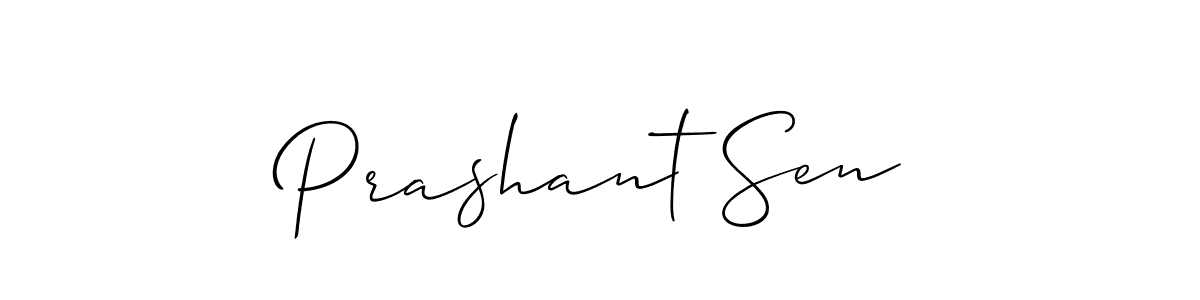 Create a beautiful signature design for name Prashant Sen. With this signature (Allison_Script) fonts, you can make a handwritten signature for free. Prashant Sen signature style 2 images and pictures png