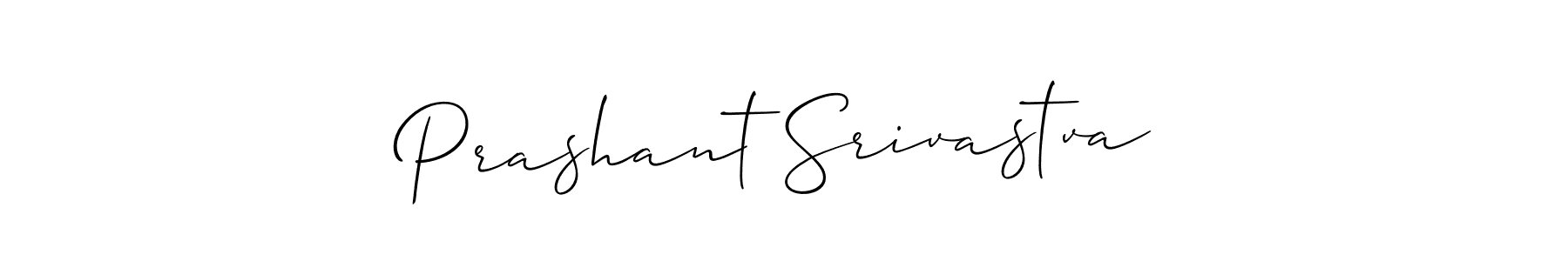 Use a signature maker to create a handwritten signature online. With this signature software, you can design (Allison_Script) your own signature for name Prashant Srivastva. Prashant Srivastva signature style 2 images and pictures png