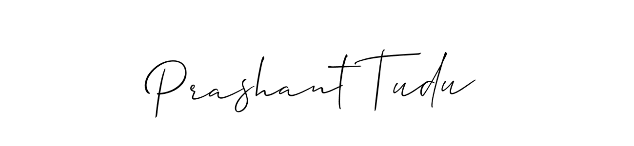 Use a signature maker to create a handwritten signature online. With this signature software, you can design (Allison_Script) your own signature for name Prashant Tudu. Prashant Tudu signature style 2 images and pictures png