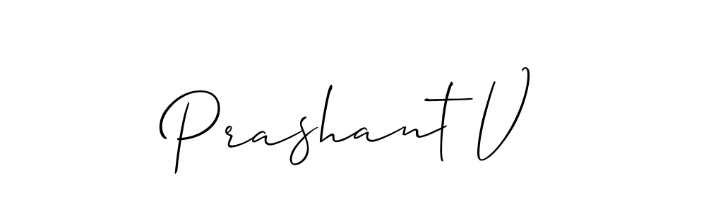 Also we have Prashant V name is the best signature style. Create professional handwritten signature collection using Allison_Script autograph style. Prashant V signature style 2 images and pictures png
