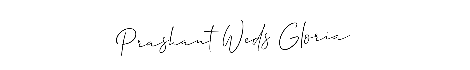 See photos of Prashant Weds Gloria official signature by Spectra . Check more albums & portfolios. Read reviews & check more about Allison_Script font. Prashant Weds Gloria signature style 2 images and pictures png