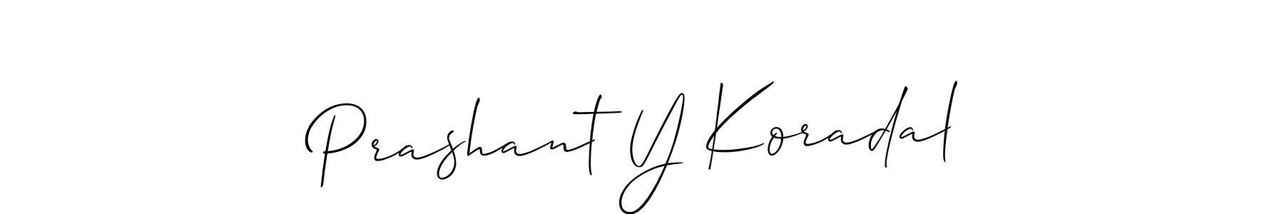 Use a signature maker to create a handwritten signature online. With this signature software, you can design (Allison_Script) your own signature for name Prashant Y Koradal. Prashant Y Koradal signature style 2 images and pictures png