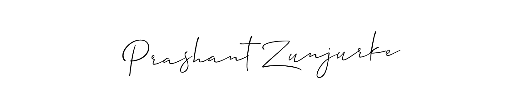 Allison_Script is a professional signature style that is perfect for those who want to add a touch of class to their signature. It is also a great choice for those who want to make their signature more unique. Get Prashant Zunjurke name to fancy signature for free. Prashant Zunjurke signature style 2 images and pictures png