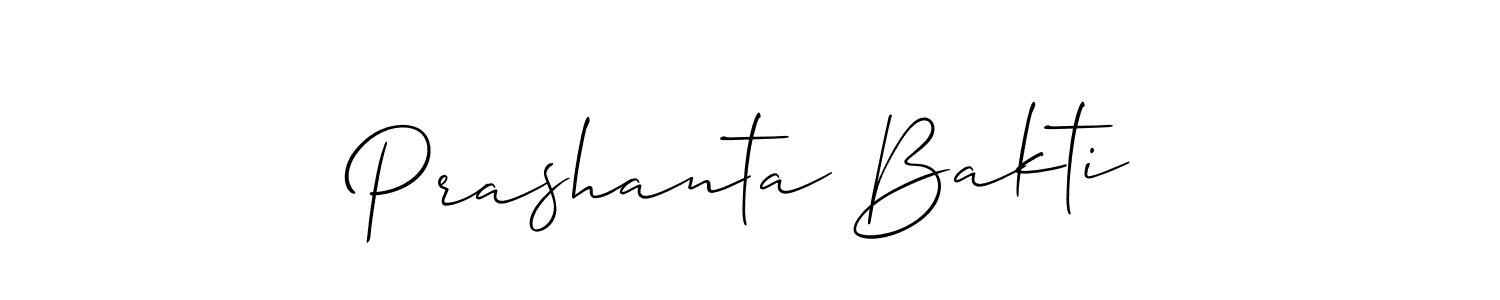 Design your own signature with our free online signature maker. With this signature software, you can create a handwritten (Allison_Script) signature for name Prashanta Bakti. Prashanta Bakti signature style 2 images and pictures png