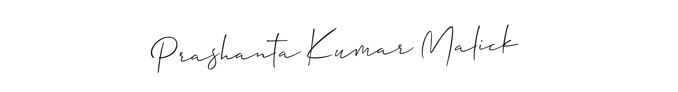 How to make Prashanta Kumar Malick name signature. Use Allison_Script style for creating short signs online. This is the latest handwritten sign. Prashanta Kumar Malick signature style 2 images and pictures png