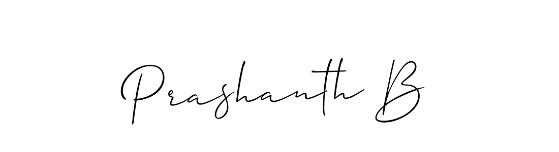 Design your own signature with our free online signature maker. With this signature software, you can create a handwritten (Allison_Script) signature for name Prashanth B. Prashanth B signature style 2 images and pictures png