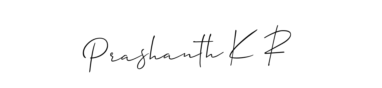 Make a beautiful signature design for name Prashanth K R. With this signature (Allison_Script) style, you can create a handwritten signature for free. Prashanth K R signature style 2 images and pictures png