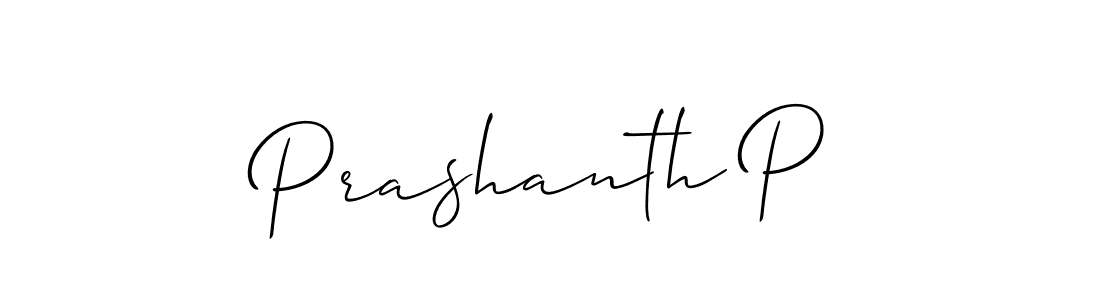 How to make Prashanth P signature? Allison_Script is a professional autograph style. Create handwritten signature for Prashanth P name. Prashanth P signature style 2 images and pictures png