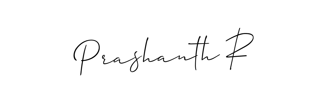 How to make Prashanth R signature? Allison_Script is a professional autograph style. Create handwritten signature for Prashanth R name. Prashanth R signature style 2 images and pictures png